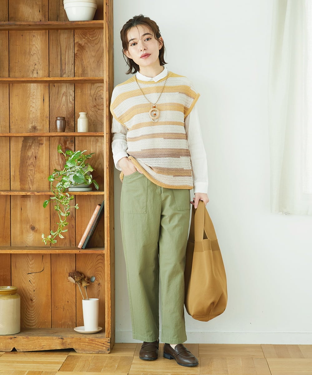 NHBEF14230 GIANNI LO GIUDICE(小さいサイズ)(メゾン ドゥ サンク) シャーリングシャンブレーブラウス ライトブルー