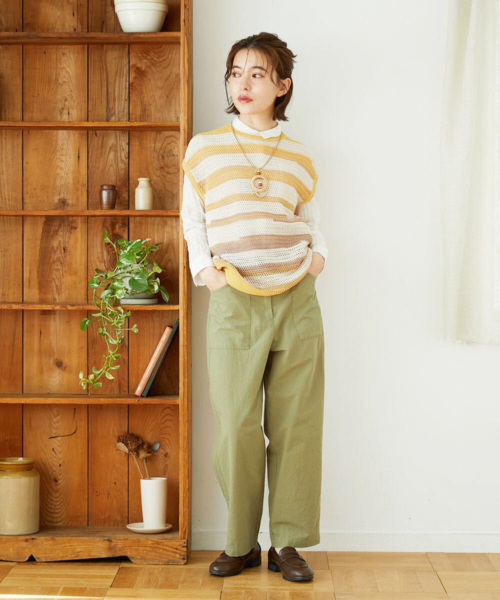 NHBEF14230 GIANNI LO GIUDICE(小さいサイズ)(メゾン ドゥ サンク) シャーリングシャンブレーブラウス ライトブルー