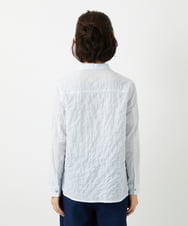 NHBEF14230 GIANNI LO GIUDICE(小さいサイズ)(メゾン ドゥ サンク) シャーリングシャンブレーブラウス ライトブルー