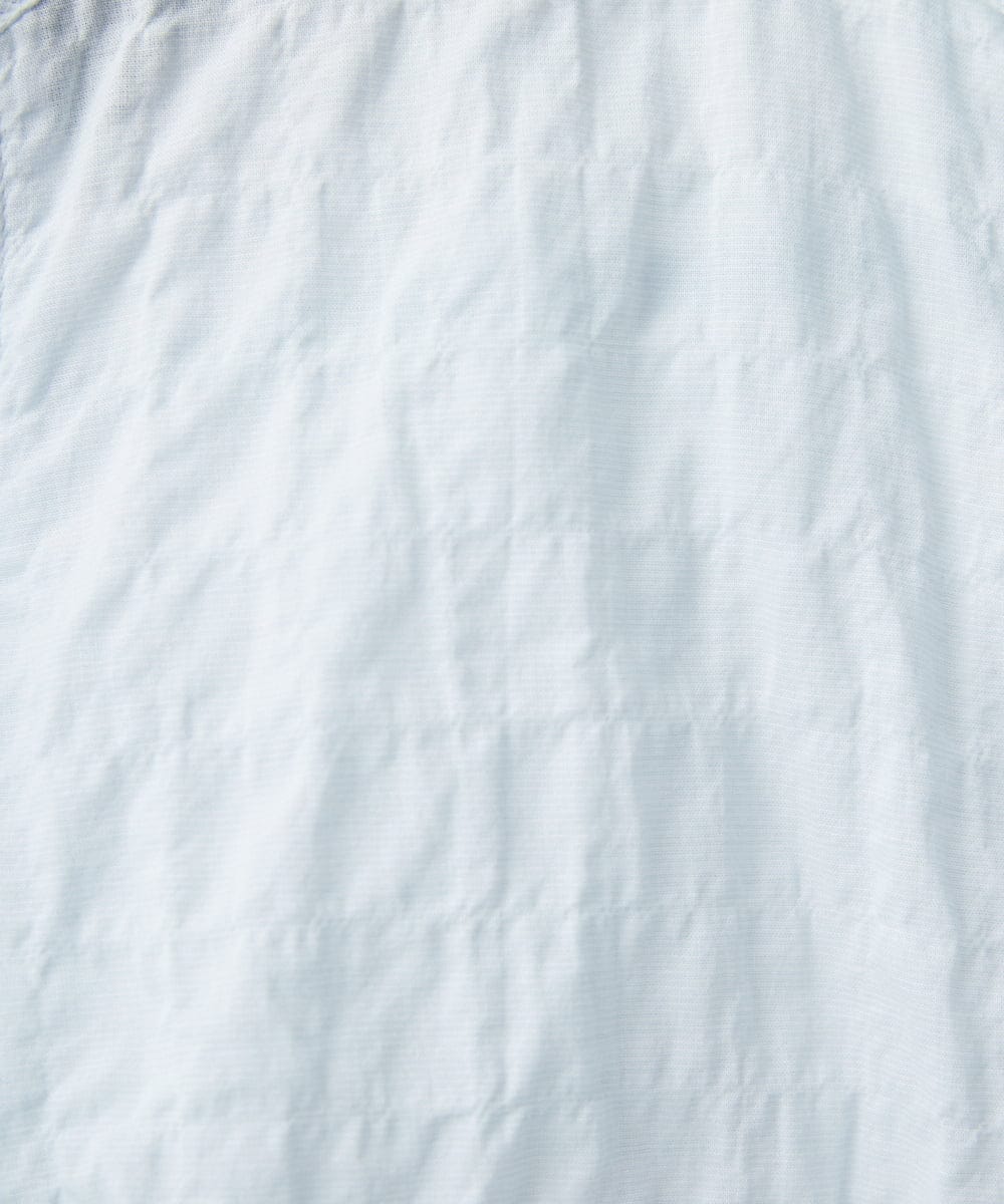 NHBEF14230 GIANNI LO GIUDICE(小さいサイズ)(メゾン ドゥ サンク) シャーリングシャンブレーブラウス ライトブルー