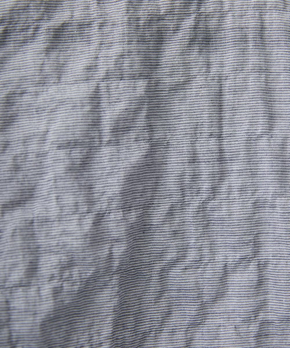 NHBEF14230 GIANNI LO GIUDICE(小さいサイズ)(メゾン ドゥ サンク) シャーリングシャンブレーブラウス ライトブルー