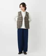 NHBEF14230 GIANNI LO GIUDICE(小さいサイズ)(メゾン ドゥ サンク) シャーリングシャンブレーブラウス ライトブルー