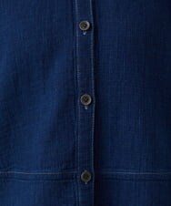 NHBEF15390 GIANNI LO GIUDICE(小さいサイズ)(メゾン ドゥ サンク) [セットアップ対応]二重織ガーゼデニム製品染めブラウス ネイビー