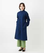 NHBEF15390 GIANNI LO GIUDICE(小さいサイズ)(メゾン ドゥ サンク) [セットアップ対応]二重織ガーゼデニム製品染めブラウス ネイビー