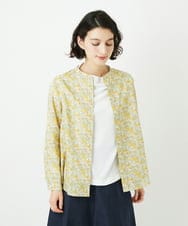 NHBEF80260 GIANNI LO GIUDICE(小さいサイズ)(メゾン ドゥ サンク) LIBERTYプリントシャツブラウス（Leontine Dream） ライトイエロー