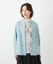 NHBEF80260 GIANNI LO GIUDICE(小さいサイズ)(メゾン ドゥ サンク) LIBERTYプリントシャツブラウス（Leontine Dream） ブルー