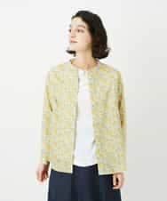 NHBEF80260 GIANNI LO GIUDICE(小さいサイズ)(メゾン ドゥ サンク) LIBERTYプリントシャツブラウス（Leontine Dream） ライトイエロー