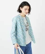 NHBEF80260 GIANNI LO GIUDICE(小さいサイズ)(メゾン ドゥ サンク) LIBERTYプリントシャツブラウス（Leontine Dream） ブルー