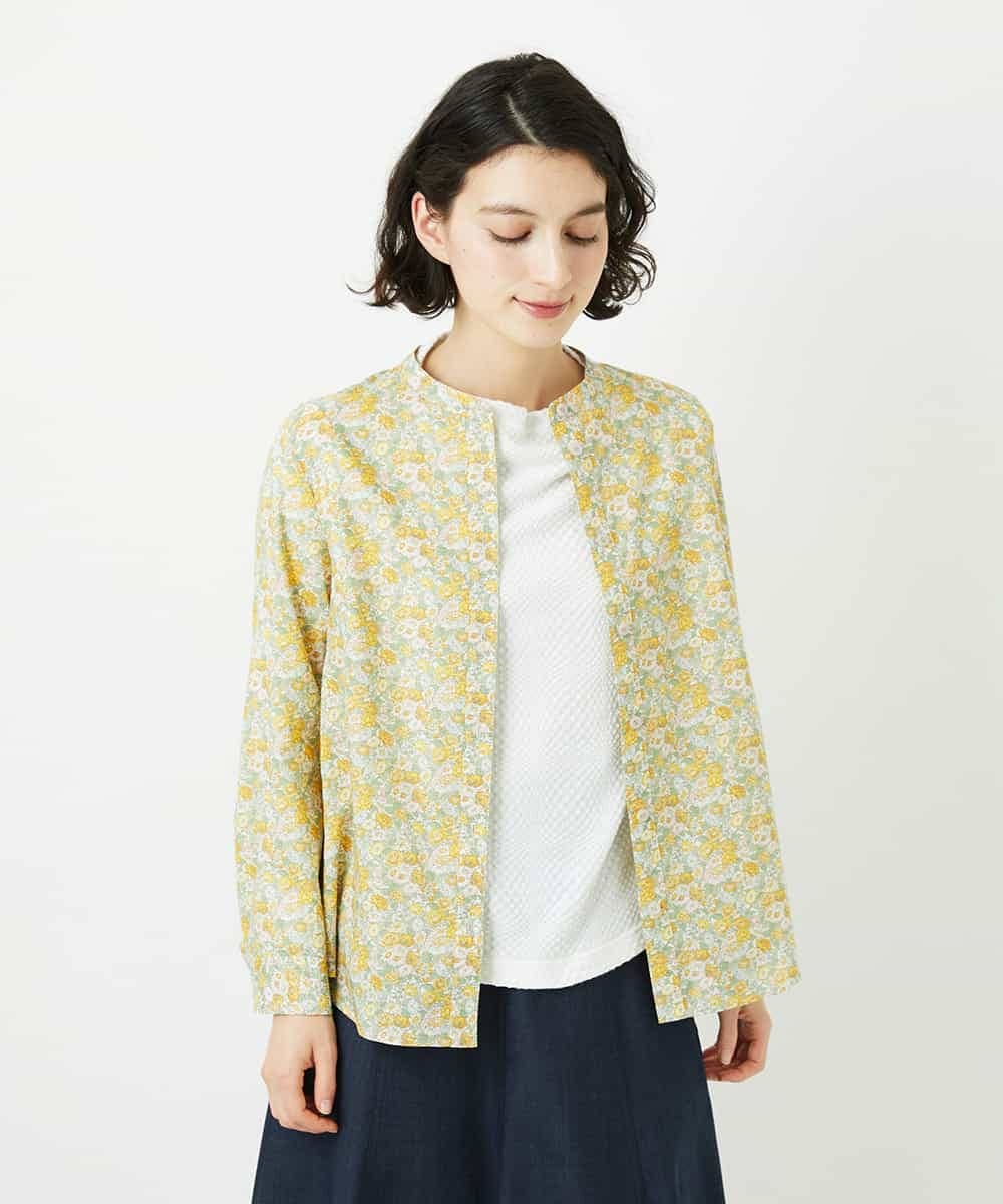 NHBEF80260 GIANNI LO GIUDICE(小さいサイズ)(メゾン ドゥ サンク) LIBERTYプリントシャツブラウス（Leontine Dream） ブルー