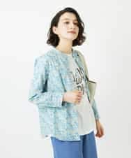 NHBEF80260 GIANNI LO GIUDICE(小さいサイズ)(メゾン ドゥ サンク) LIBERTYプリントシャツブラウス（Leontine Dream） ブルー