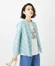 NHBEF80260 GIANNI LO GIUDICE(小さいサイズ)(メゾン ドゥ サンク) LIBERTYプリントシャツブラウス（Leontine Dream） ブルー