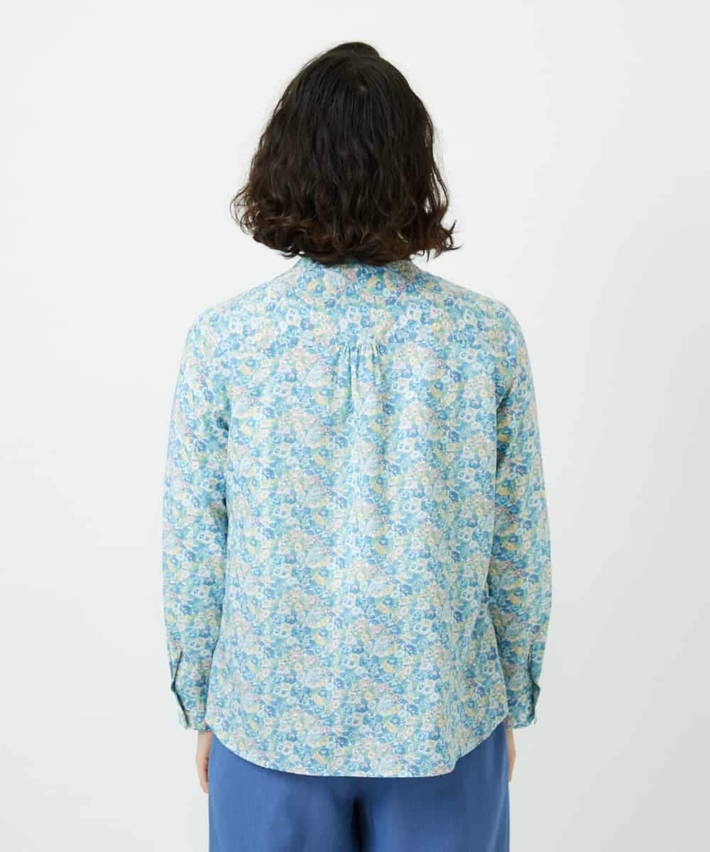 NHBEF80260 GIANNI LO GIUDICE(小さいサイズ)(メゾン ドゥ サンク) LIBERTYプリントシャツブラウス（Leontine Dream） ブルー