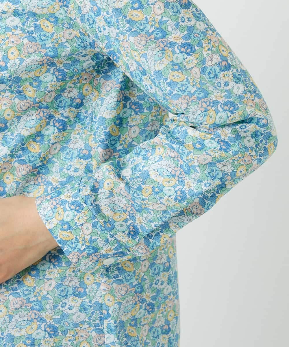 NHBEF80260 GIANNI LO GIUDICE(小さいサイズ)(メゾン ドゥ サンク) LIBERTYプリントシャツブラウス（Leontine Dream） ブルー