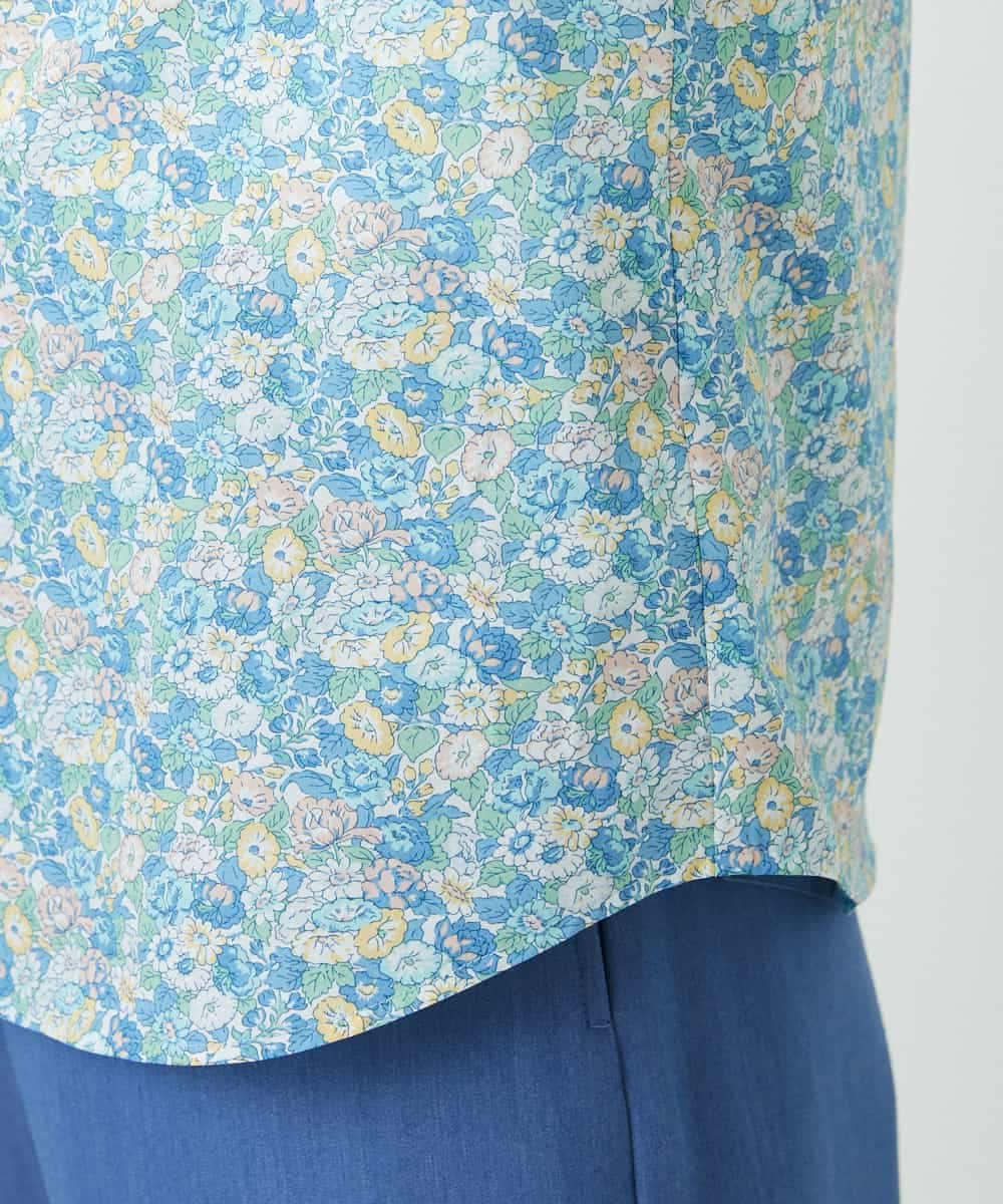 NHBEF80260 GIANNI LO GIUDICE(小さいサイズ)(メゾン ドゥ サンク) LIBERTYプリントシャツブラウス（Leontine Dream） ブルー