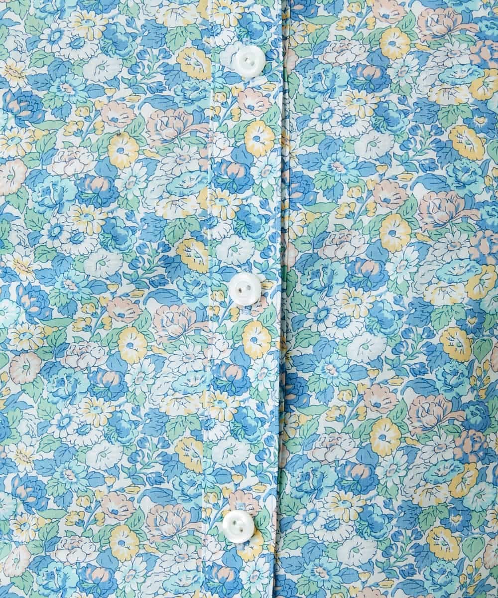 NHBEF80260 GIANNI LO GIUDICE(小さいサイズ)(メゾン ドゥ サンク) LIBERTYプリントシャツブラウス（Leontine Dream） ブルー