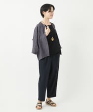 NHBGA21330 GIANNI LO GIUDICE(小さいサイズ)(メゾン ドゥ サンク) リネンストライプシャツブラウス ホワイト系