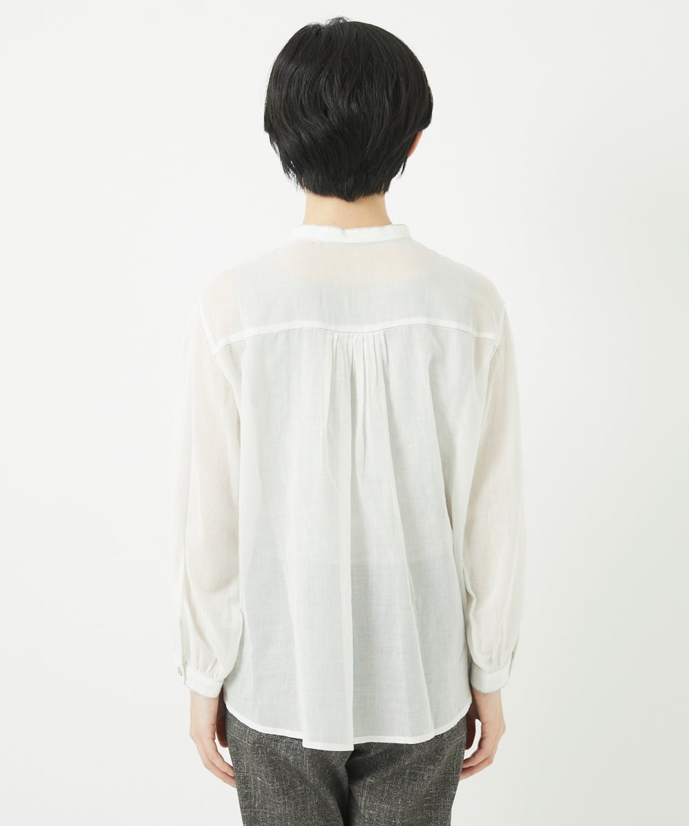 NHBGA32330 GIANNI LO GIUDICE(小さいサイズ)(メゾン ドゥ サンク) コットンガーゼ刺繍ブラウス ホワイト