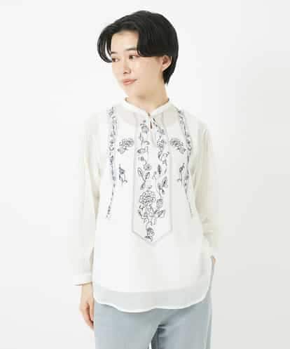 NHBGA32330 GIANNI LO GIUDICE(小さいサイズ) コットンガーゼ刺繍ブラウス
