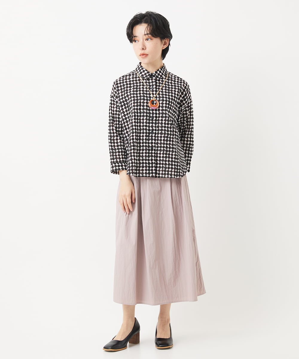 NHBGB04250 GIANNI LO GIUDICE(小さいサイズ)(メゾン ドゥ サンク) 塩縮ドットシャツブラウス ブルー系