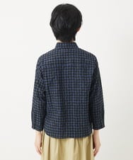 NHBGB04250 GIANNI LO GIUDICE(小さいサイズ)(メゾン ドゥ サンク) 塩縮ドットシャツブラウス ブルー系