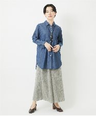 NHBGC81260 GIANNI LO GIUDICE(小さいサイズ)(メゾン ドゥ サンク) デニムチュニックブラウス ネイビー