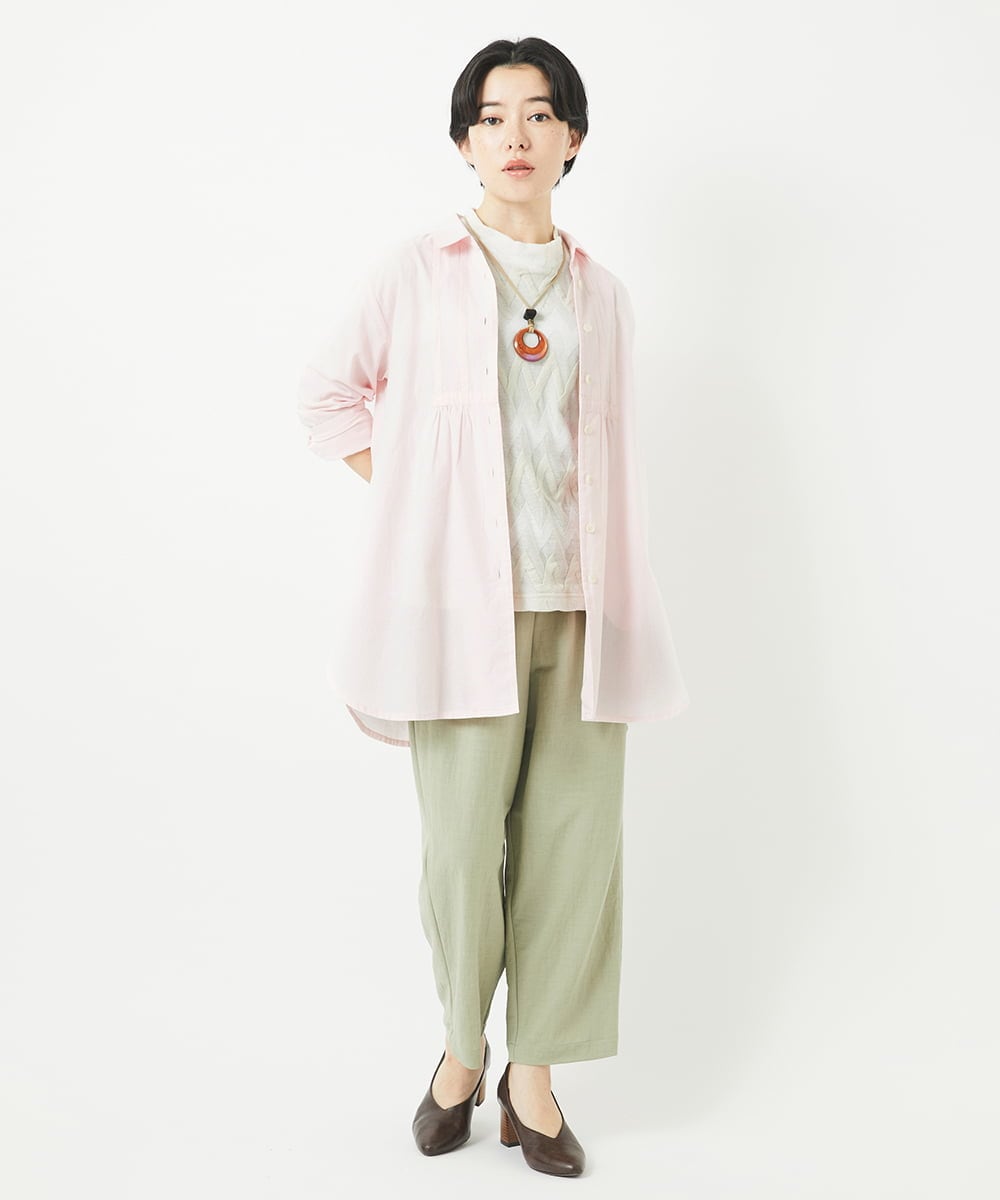NHBGC81260 GIANNI LO GIUDICE(小さいサイズ)(メゾン ドゥ サンク) デニムチュニックブラウス ネイビー