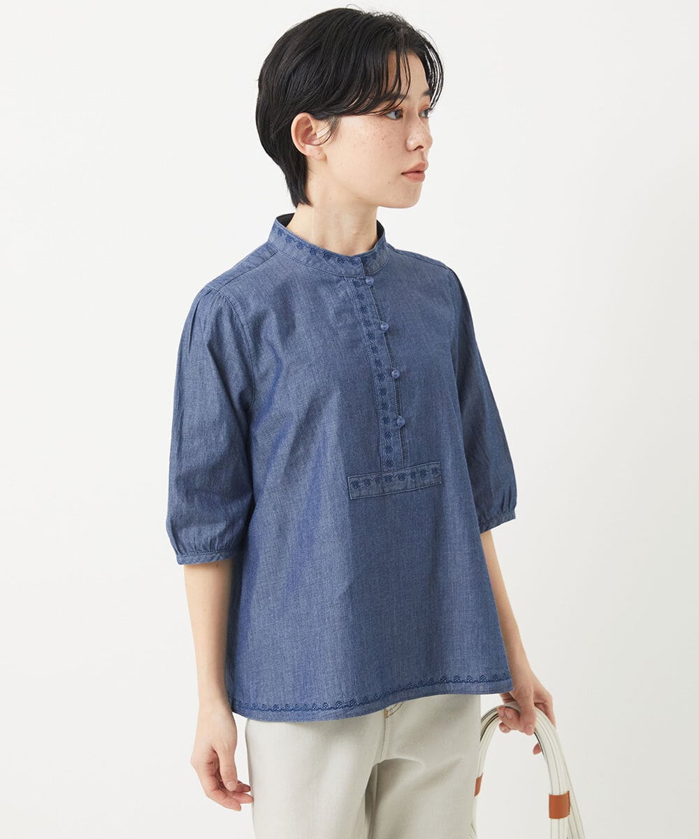 NHBGC82260 GIANNI LO GIUDICE(小さいサイズ) デニムプルオーバーブラウス