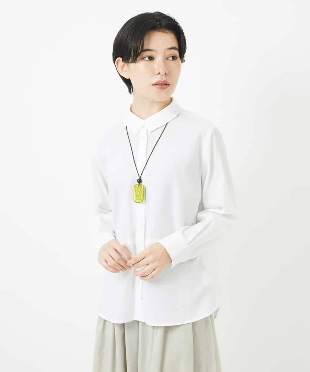 NHBGC84230 GIANNI LO GIUDICE(小さいサイズ)(メゾン ドゥ サンク) スクエアボタンコットンブラウス ライトブルー