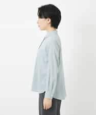 NHBGC84230 GIANNI LO GIUDICE(小さいサイズ)(メゾン ドゥ サンク) スクエアボタンコットンブラウス ライトブルー