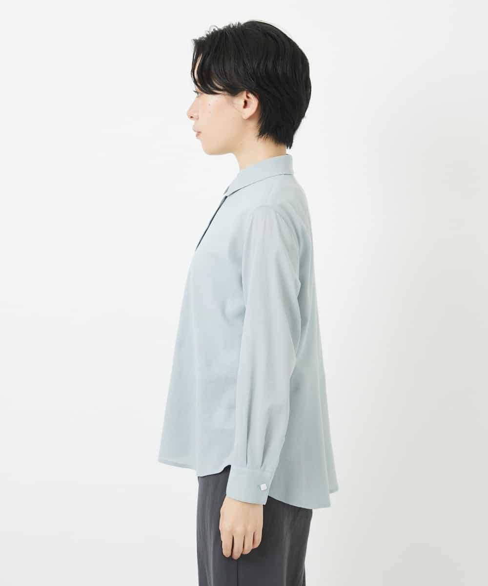 NHBGC84230 GIANNI LO GIUDICE(小さいサイズ)(メゾン ドゥ サンク) スクエアボタンコットンブラウス ライトブルー