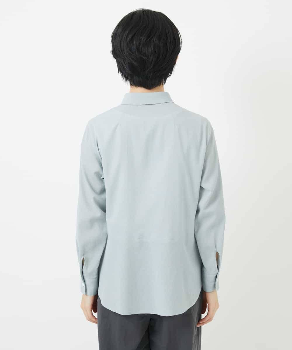 NHBGC84230 GIANNI LO GIUDICE(小さいサイズ)(メゾン ドゥ サンク) スクエアボタンコットンブラウス ライトブルー