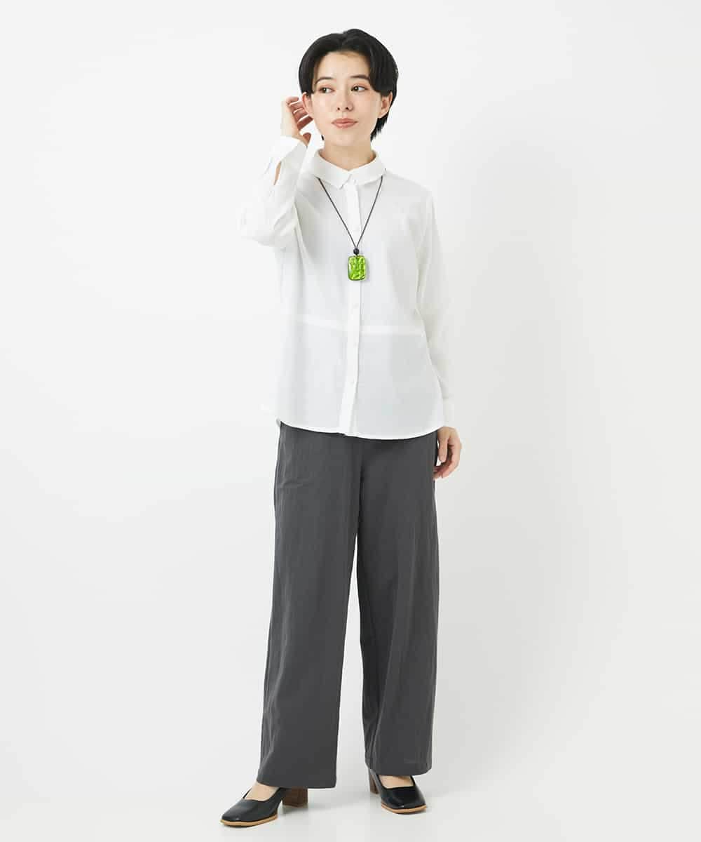 NHBGC84230 GIANNI LO GIUDICE(小さいサイズ)(メゾン ドゥ サンク) スクエアボタンコットンブラウス ライトブルー