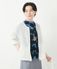 NHBGC85270 GIANNI LO GIUDICE(小さいサイズ)(メゾン ドゥ サンク) コットンオーガンジーシアーブルゾン ホワイト
