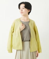 NHBGC85270 GIANNI LO GIUDICE(小さいサイズ)(メゾン ドゥ サンク) コットンオーガンジーシアーブルゾン ホワイト