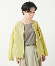 NHBGC85270 GIANNI LO GIUDICE(小さいサイズ)(メゾン ドゥ サンク) コットンオーガンジーシアーブルゾン ホワイト