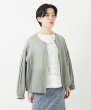 NHBGC85270 GIANNI LO GIUDICE(小さいサイズ)(メゾン ドゥ サンク) コットンオーガンジーシアーブルゾン ホワイト