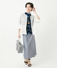 NHBGC85270 GIANNI LO GIUDICE(小さいサイズ)(メゾン ドゥ サンク) コットンオーガンジーシアーブルゾン ホワイト