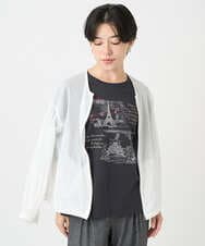 NHBGC85270 GIANNI LO GIUDICE(小さいサイズ)(メゾン ドゥ サンク) コットンオーガンジーシアーブルゾン ホワイト