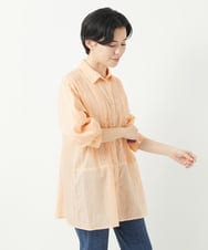 NHBGC90200 GIANNI LO GIUDICE(小さいサイズ)(メゾン ドゥ サンク) コットンボイル襟付きデザインシャツ オレンジ