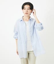 NHBGC90200 GIANNI LO GIUDICE(小さいサイズ)(メゾン ドゥ サンク) コットンボイル襟付きデザインシャツ ライトブルー