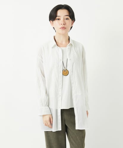 NHBGC90200 GIANNI LO GIUDICE(小さいサイズ) コットンボイル襟付きデザインシャツ