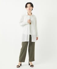 NHBGC90200 GIANNI LO GIUDICE(小さいサイズ)(メゾン ドゥ サンク) コットンボイル襟付きデザインシャツ ホワイト