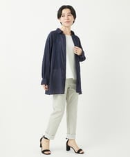 NHBGC90200 GIANNI LO GIUDICE(小さいサイズ)(メゾン ドゥ サンク) コットンボイル襟付きデザインシャツ ホワイト