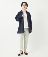 NHBGC90200 GIANNI LO GIUDICE(小さいサイズ)(メゾン ドゥ サンク) コットンボイル襟付きデザインシャツ ホワイト