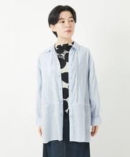NHBGC90200 GIANNI LO GIUDICE(小さいサイズ)(メゾン ドゥ サンク) コットンボイル襟付きデザインシャツ ホワイト