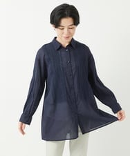 NHBGC90200 GIANNI LO GIUDICE(小さいサイズ)(メゾン ドゥ サンク) コットンボイル襟付きデザインシャツ ホワイト