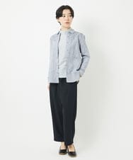 NHBGC92220 GIANNI LO GIUDICE(小さいサイズ)(メゾン ドゥ サンク) コットンリネンドット柄ピンタックブラウス ライトグレー