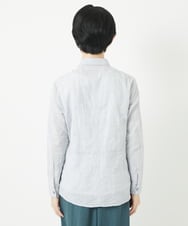 NHBGC92220 GIANNI LO GIUDICE(小さいサイズ)(メゾン ドゥ サンク) コットンリネンドット柄ピンタックブラウス ライトグレー