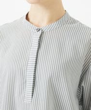 NHBGC93230 GIANNI LO GIUDICE(小さいサイズ)(メゾン ドゥ サンク) オーガニックコットンストライプブラウス グレー系