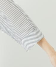NHBGC93230 GIANNI LO GIUDICE(小さいサイズ)(メゾン ドゥ サンク) オーガニックコットンストライプブラウス グレー系